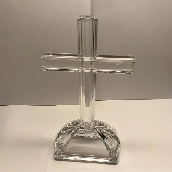✝️🎁Beautiful 7 Inch Marquis By Waterford Standing Cross Crystal Easter - Picture 10 of 12